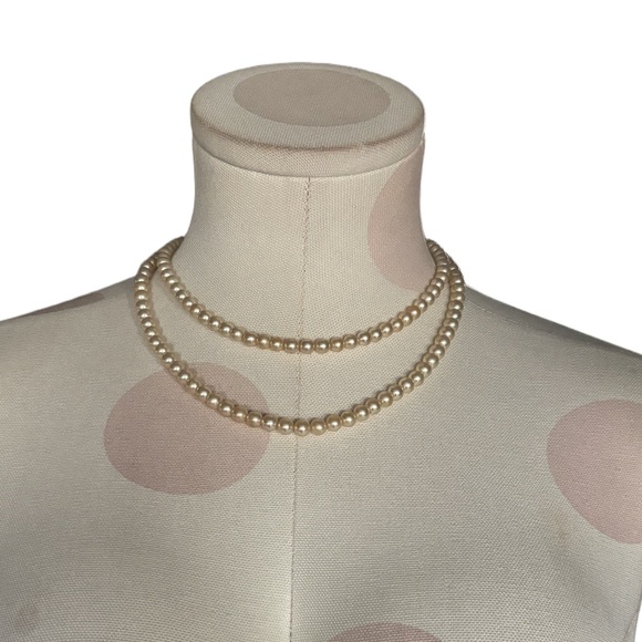 Vintage Sarah Coventry Double Strand Faux Pearl Choker Necklace – Cream 1962 - Picture 9 of 12